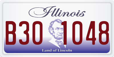 IL license plate B301048
