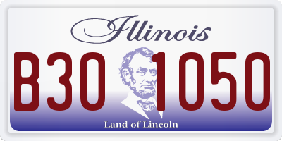 IL license plate B301050