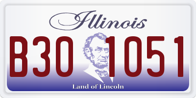 IL license plate B301051