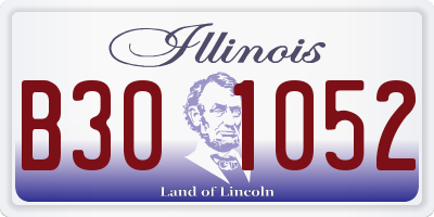 IL license plate B301052