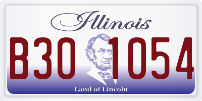 IL license plate B301054