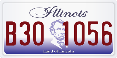 IL license plate B301056