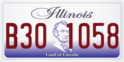 IL license plate B301058