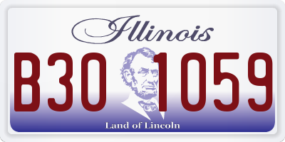 IL license plate B301059