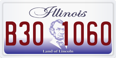 IL license plate B301060