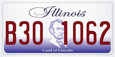 IL license plate B301062