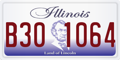 IL license plate B301064