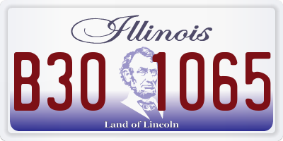 IL license plate B301065