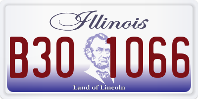 IL license plate B301066