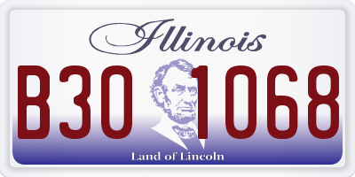 IL license plate B301068