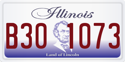 IL license plate B301073
