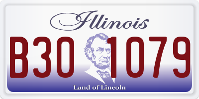 IL license plate B301079