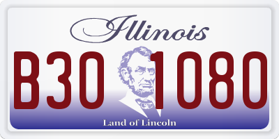 IL license plate B301080