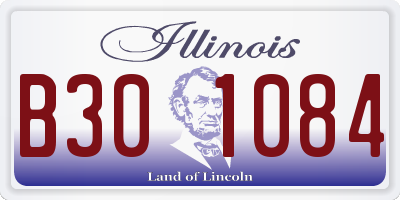 IL license plate B301084