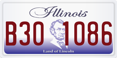 IL license plate B301086
