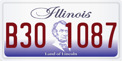 IL license plate B301087