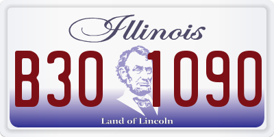IL license plate B301090