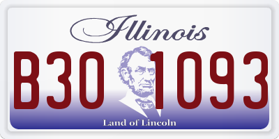 IL license plate B301093