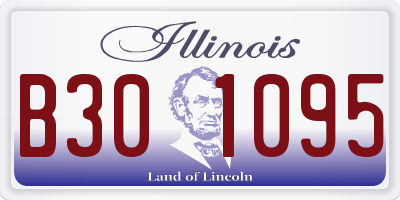 IL license plate B301095