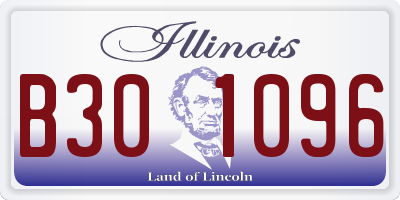 IL license plate B301096
