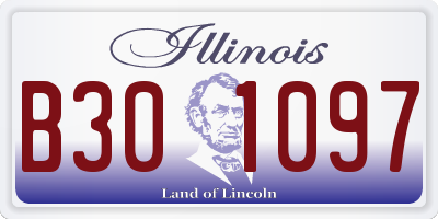 IL license plate B301097