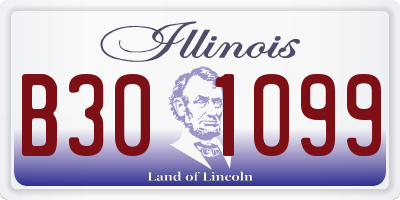 IL license plate B301099