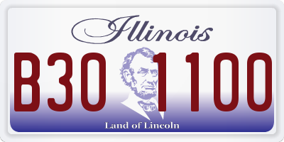 IL license plate B301100