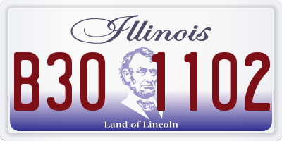IL license plate B301102