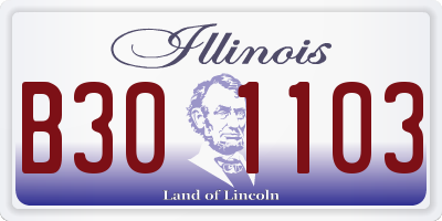 IL license plate B301103
