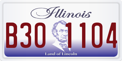 IL license plate B301104