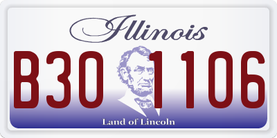 IL license plate B301106