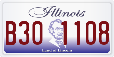 IL license plate B301108
