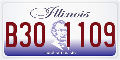 IL license plate B301109