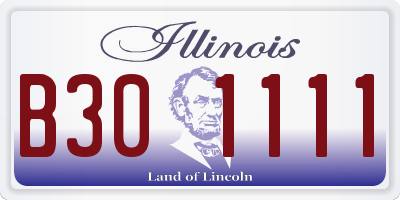 IL license plate B301111