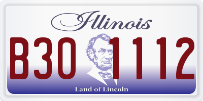 IL license plate B301112