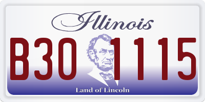 IL license plate B301115