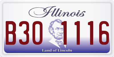 IL license plate B301116