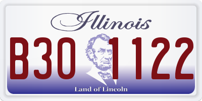 IL license plate B301122