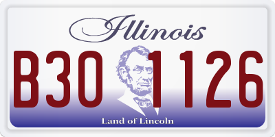 IL license plate B301126