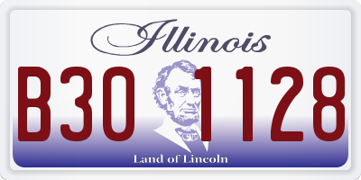 IL license plate B301128