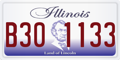 IL license plate B301133