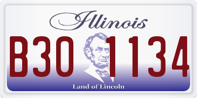 IL license plate B301134