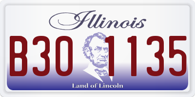 IL license plate B301135