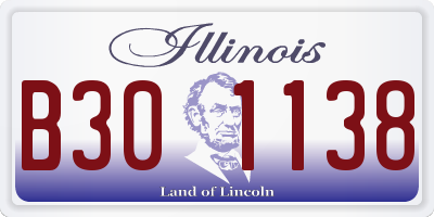 IL license plate B301138