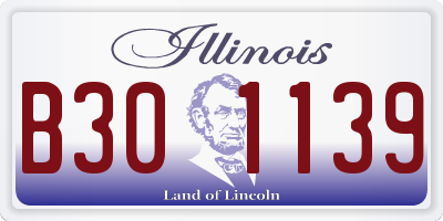IL license plate B301139