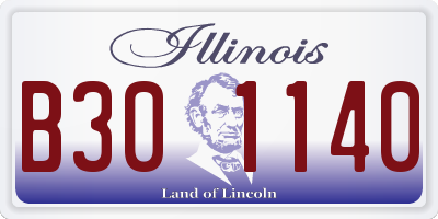 IL license plate B301140