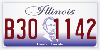 IL license plate B301142