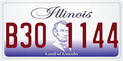 IL license plate B301144