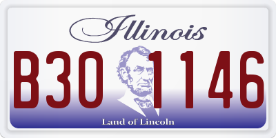 IL license plate B301146
