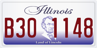 IL license plate B301148